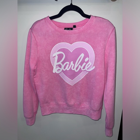 Barbie Tops - BARBIE Tie Die “Cropped” Crewneck Sweatshirt With Logo Womens M NWT!